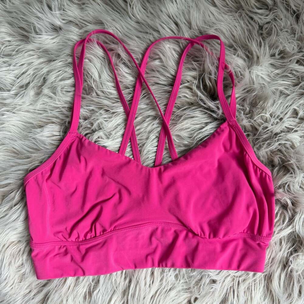 All In Motion Strappy Sports Bra Size M Pink